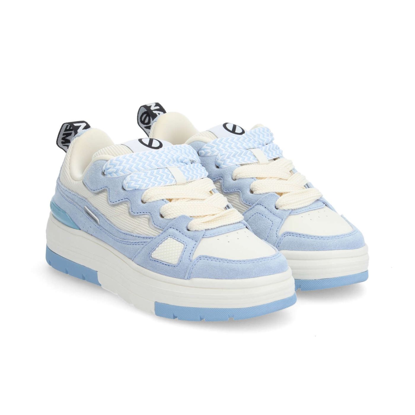 NOLLIE SNEAKER W - SUEDE/MESH/NAPP - BLEU/BLANC CASSE